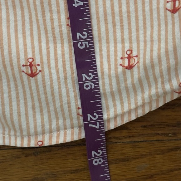 Tommy Hilfiger Women's Anchor Shirt Pink Stripes Nautical Boat Pattern Size Lg - Picture 2 of 13